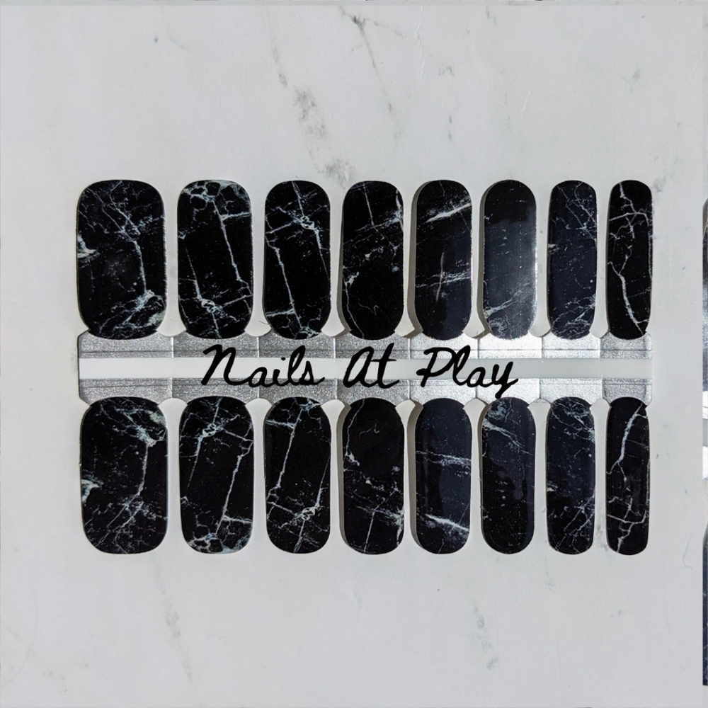 5 for $15 Nail Wraps- Black Marble